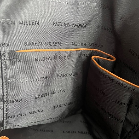 KAREN MILLER gorgeous tan handbag in genuine leather - Picture 8 of 10